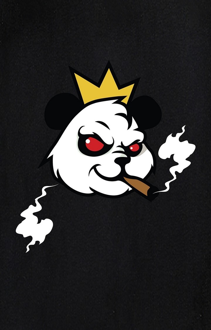 Smoking Panda Men's Oversized T-Shirt