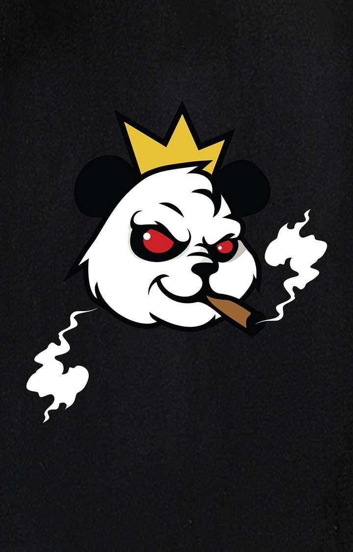 Smoking Panda Men's Oversized T-Shirt