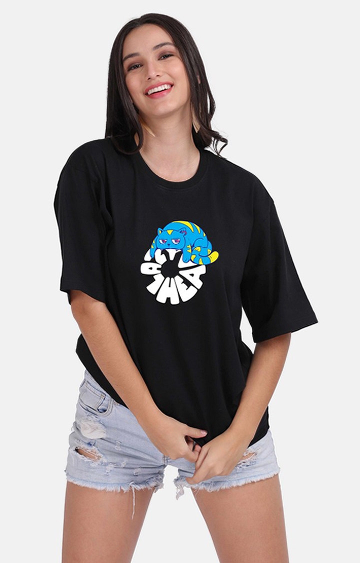 Mad Over Print | Lazy Head Women's Oversized T-shirt