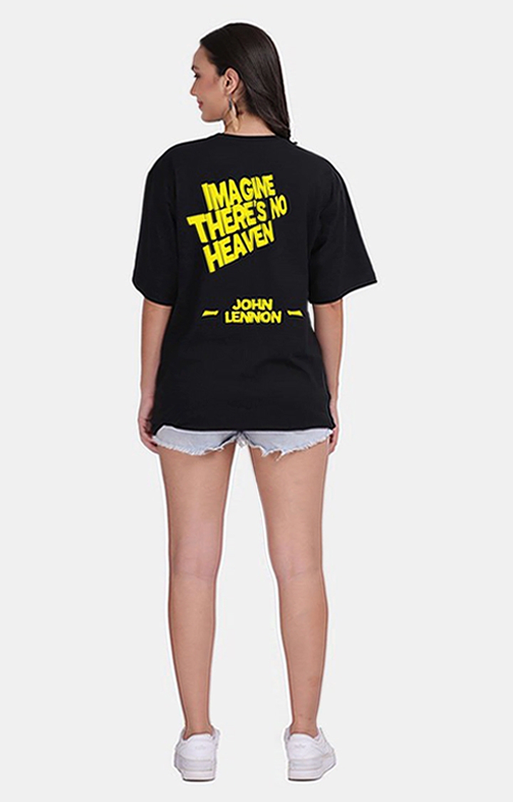 Mad Over Print | Imagine No Heaven Oversized T-shirt