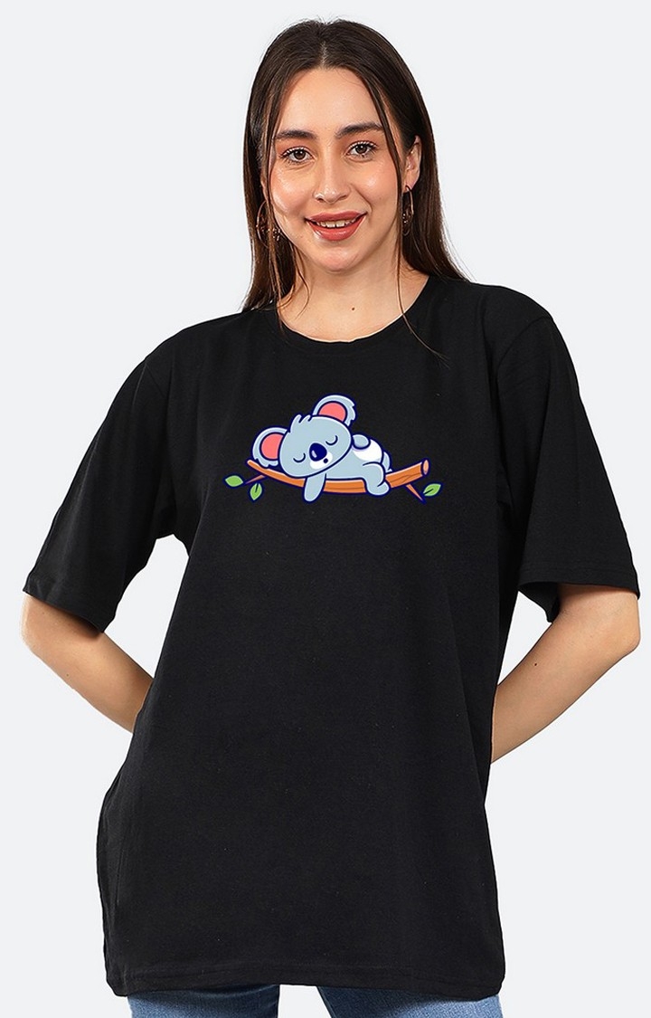 Mad Over Print | Sleepy Sloth Oversized Women's T-Shirt