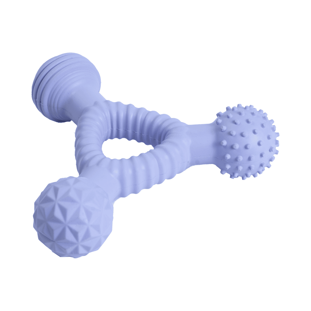 Ezra Play Dumbell- Purple Rubber Toy