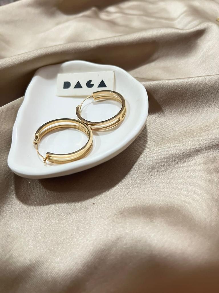 DAGA | gold circular hoops undefined