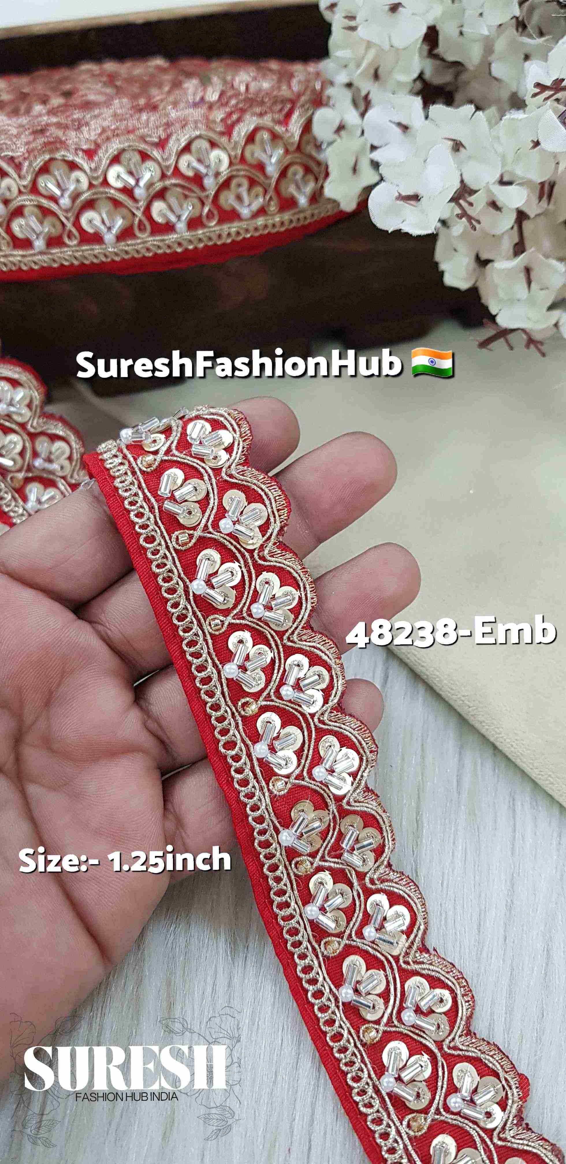 Pearl Scalloped Kaddhana Lace