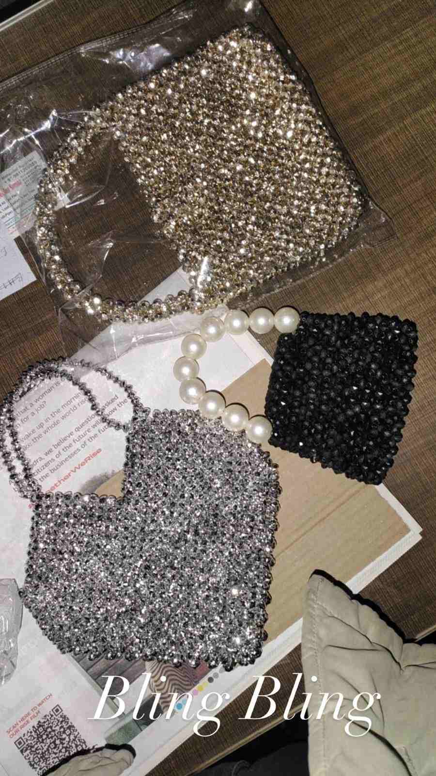 Silver Heart  Bag