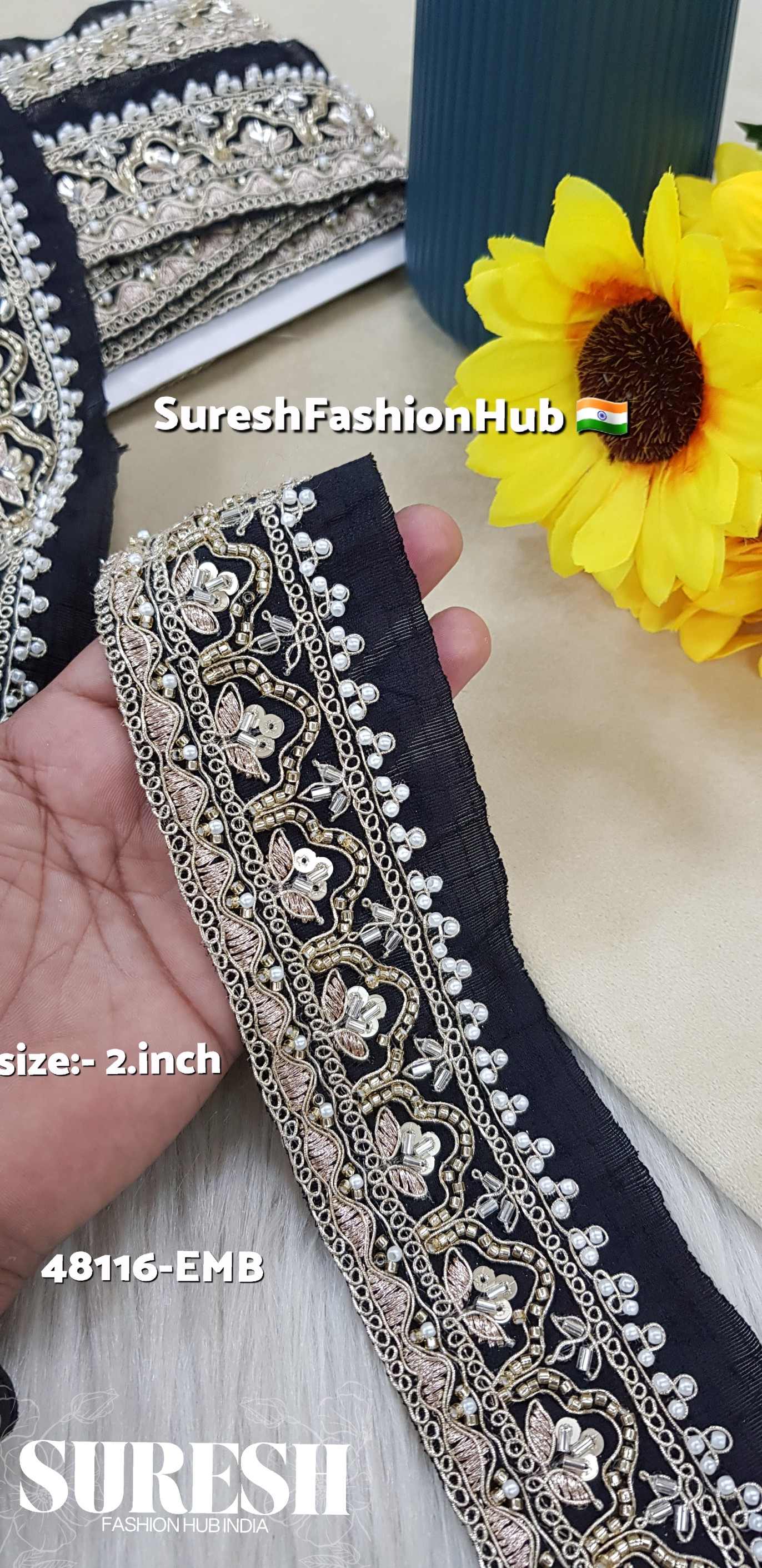 Black Noir Luxe Embroidery Lace