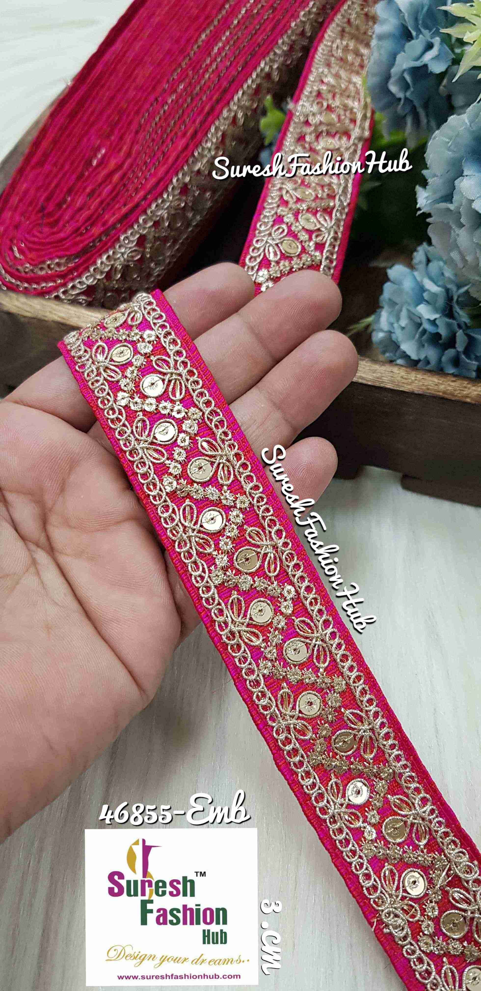 Golden Sequin With Zari Splendor Maharani Borders Laces