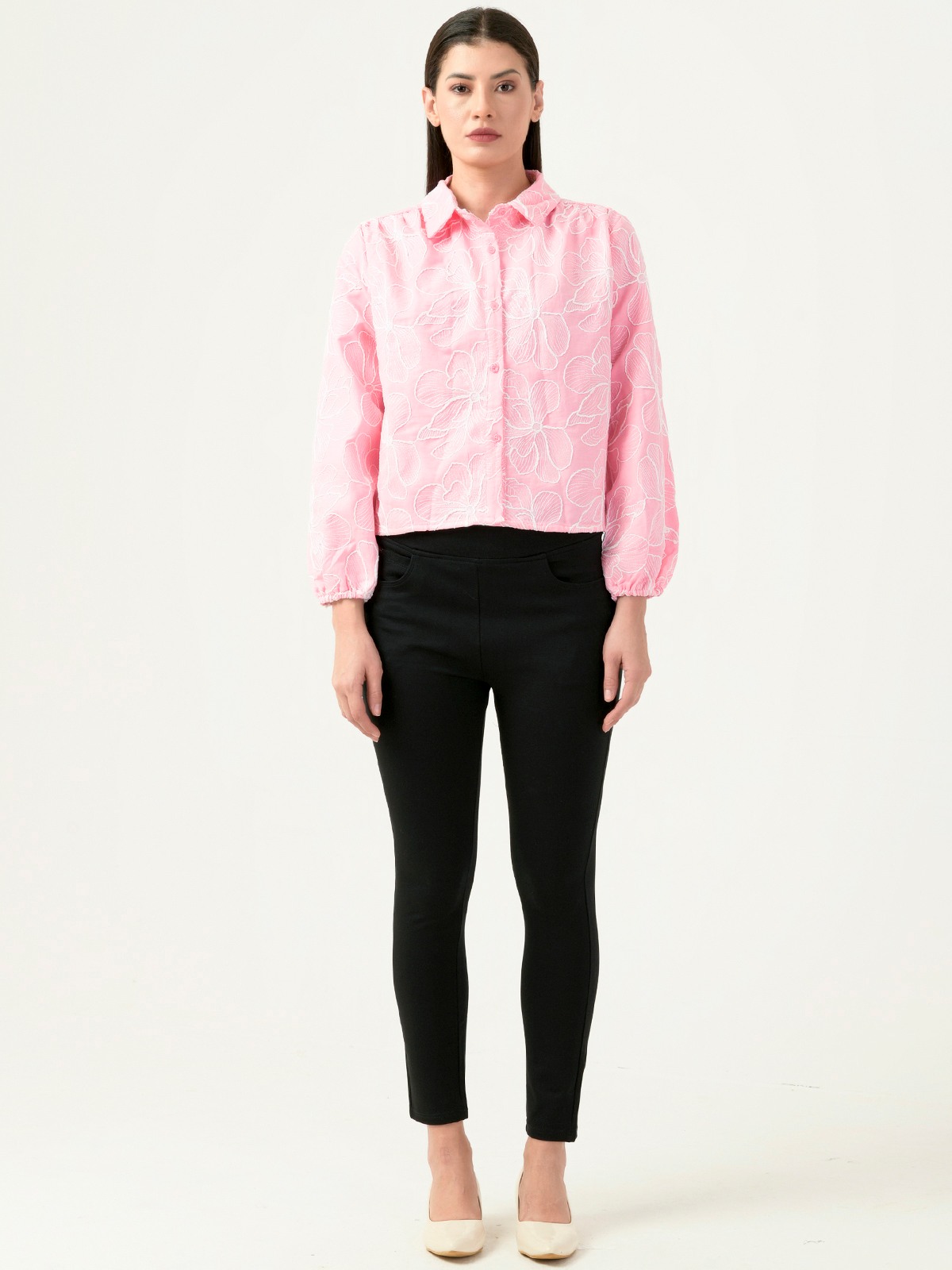 Albion Women Smart Premium Pink Casual Shirt