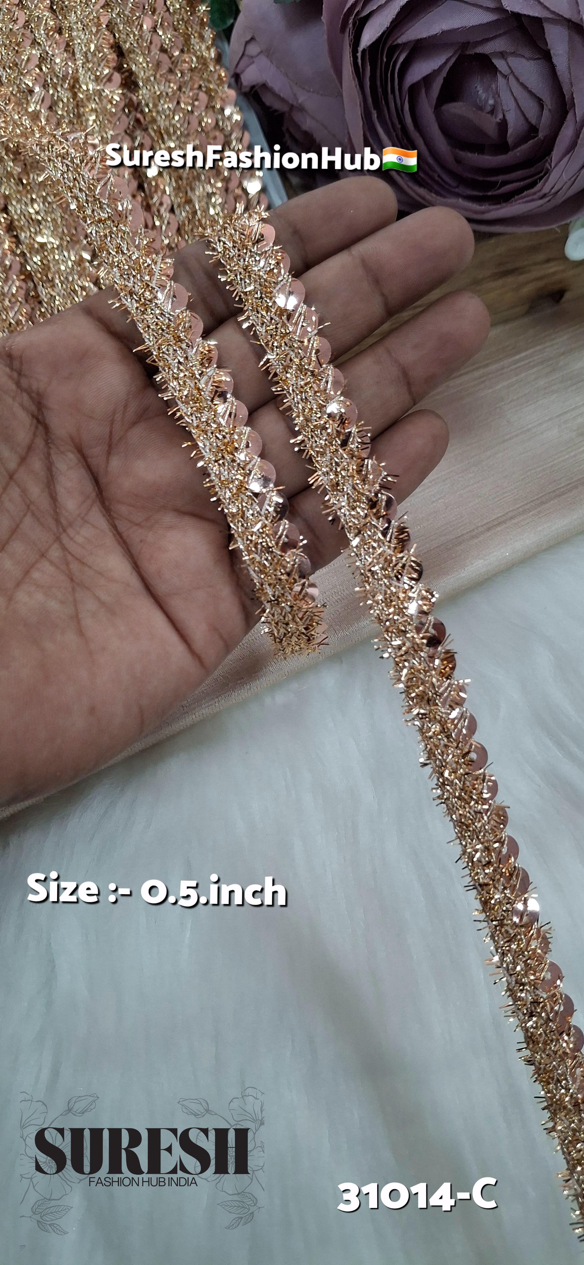 Sequin Fringe Jhalar Lace