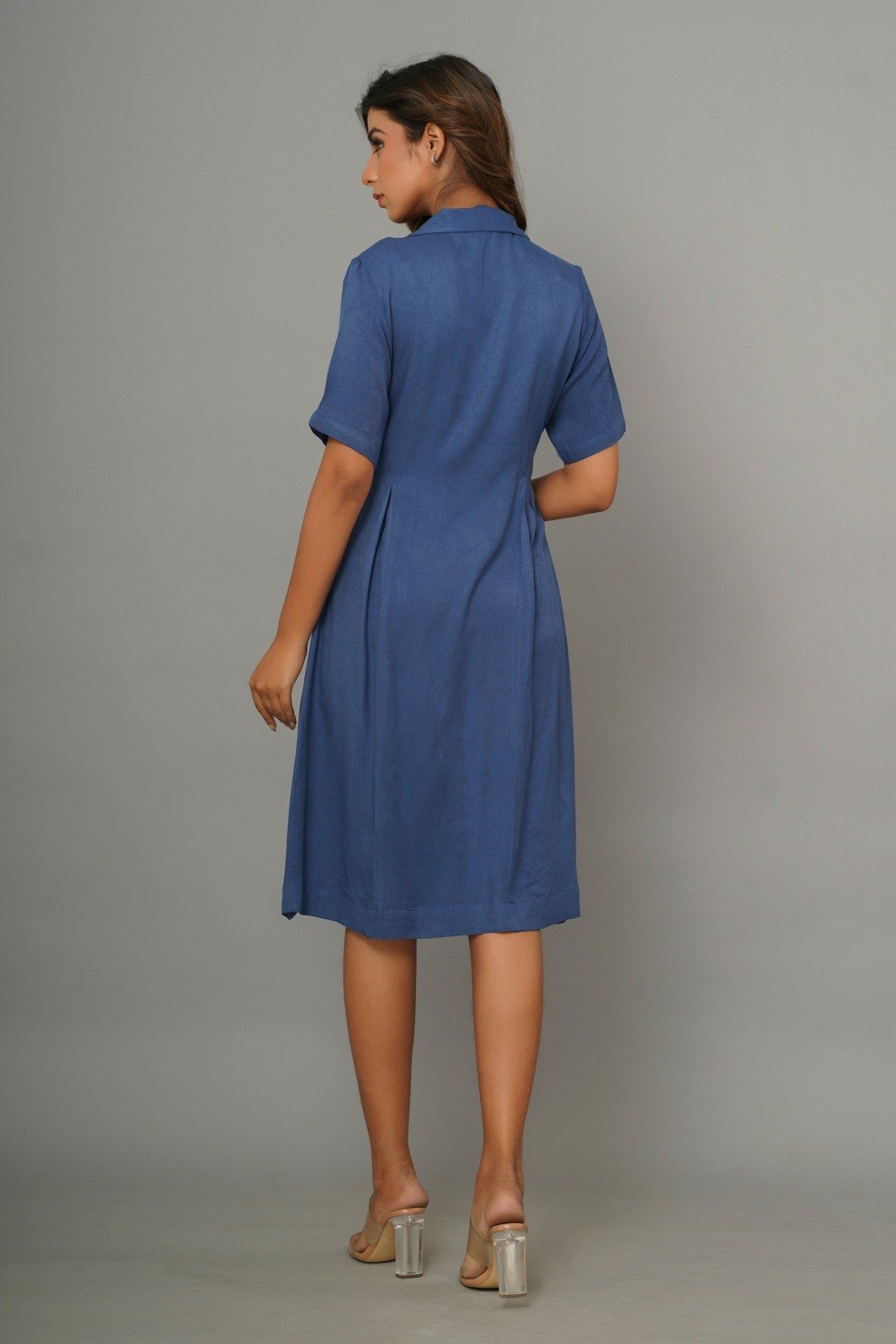Rayon Twill A-Line Dress
