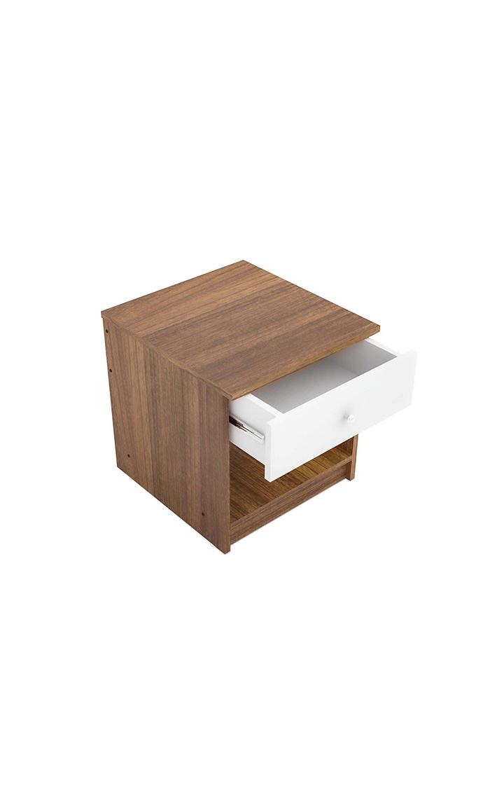 neudot Dallas BST Engineered Wood Side Table - Leon Teak (DIY)