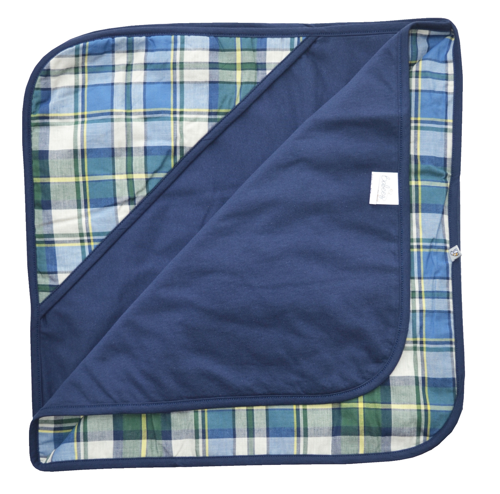 Blue Checks/Navy Quilt with Hoody (Woven & Cotton)