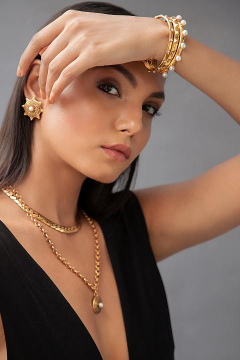 Pearl Bangle Stack