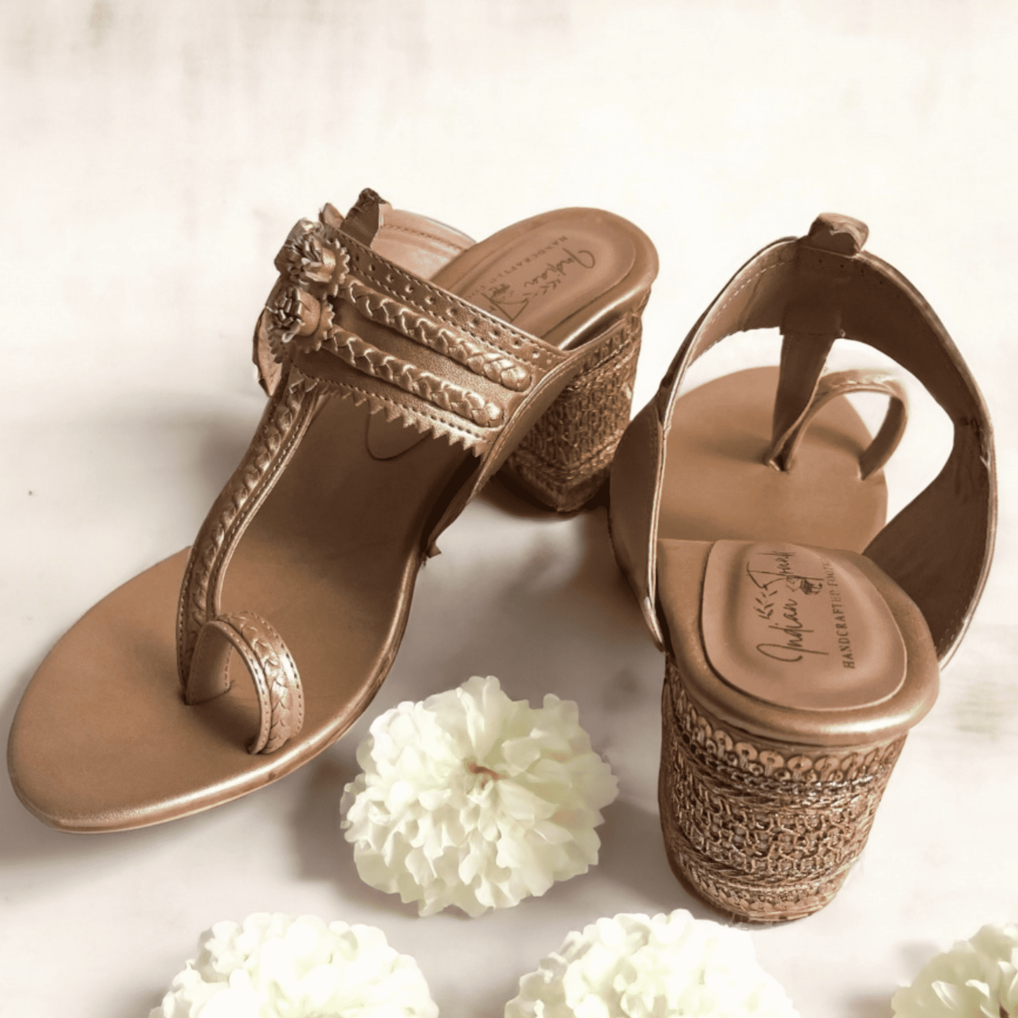 Kolhapuri heel sandal clearance