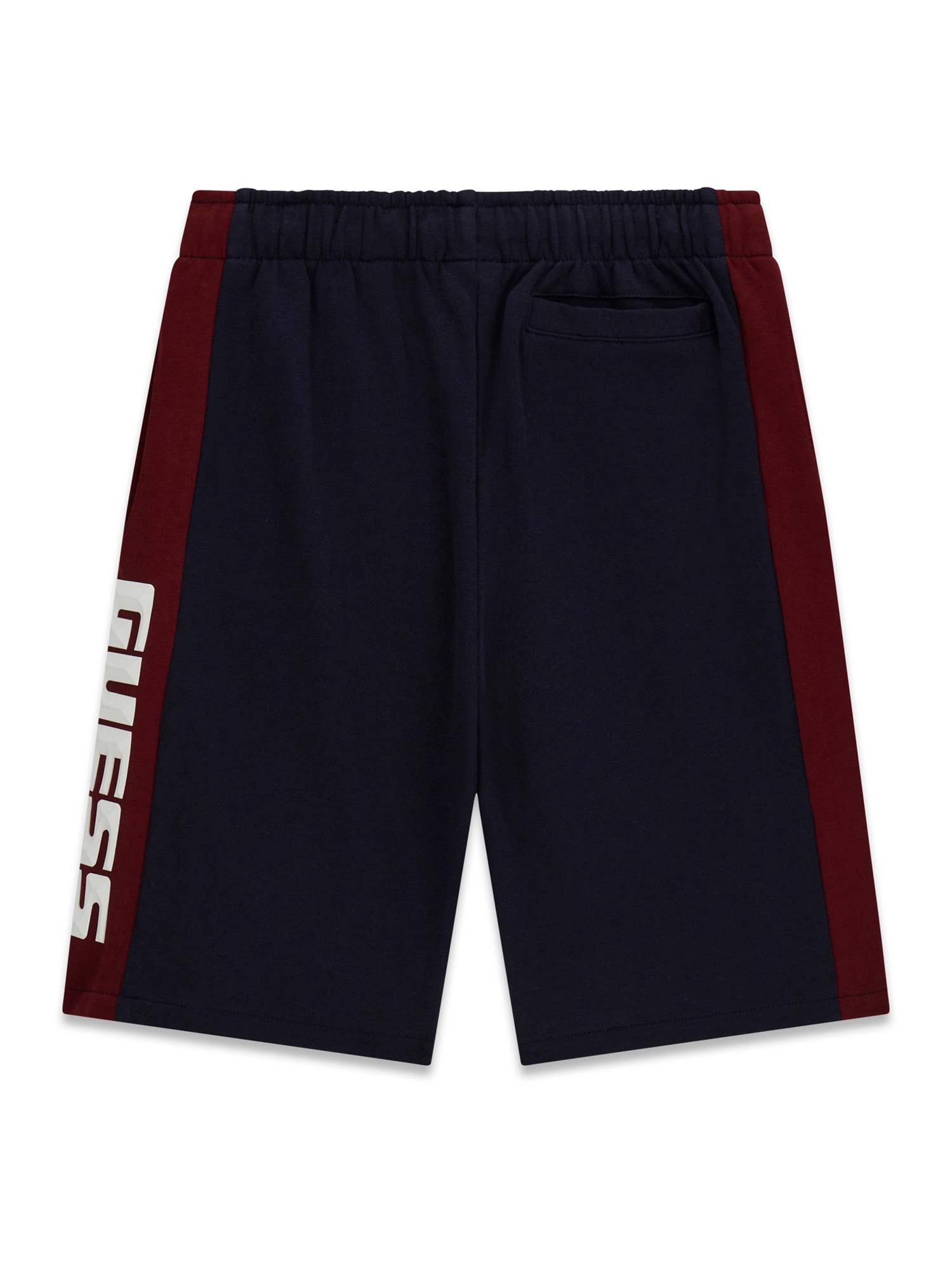 Guess Boys Navy Blue Logo Relaxed Fit Mid Rise Shorts