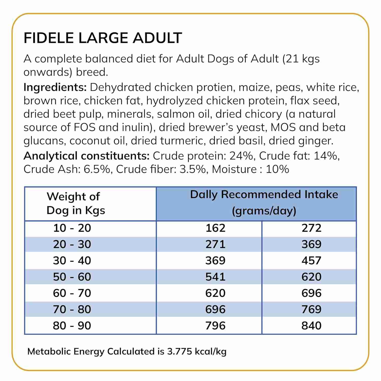 Fidele Adult Large Breeds Dry Dog Food 1kg