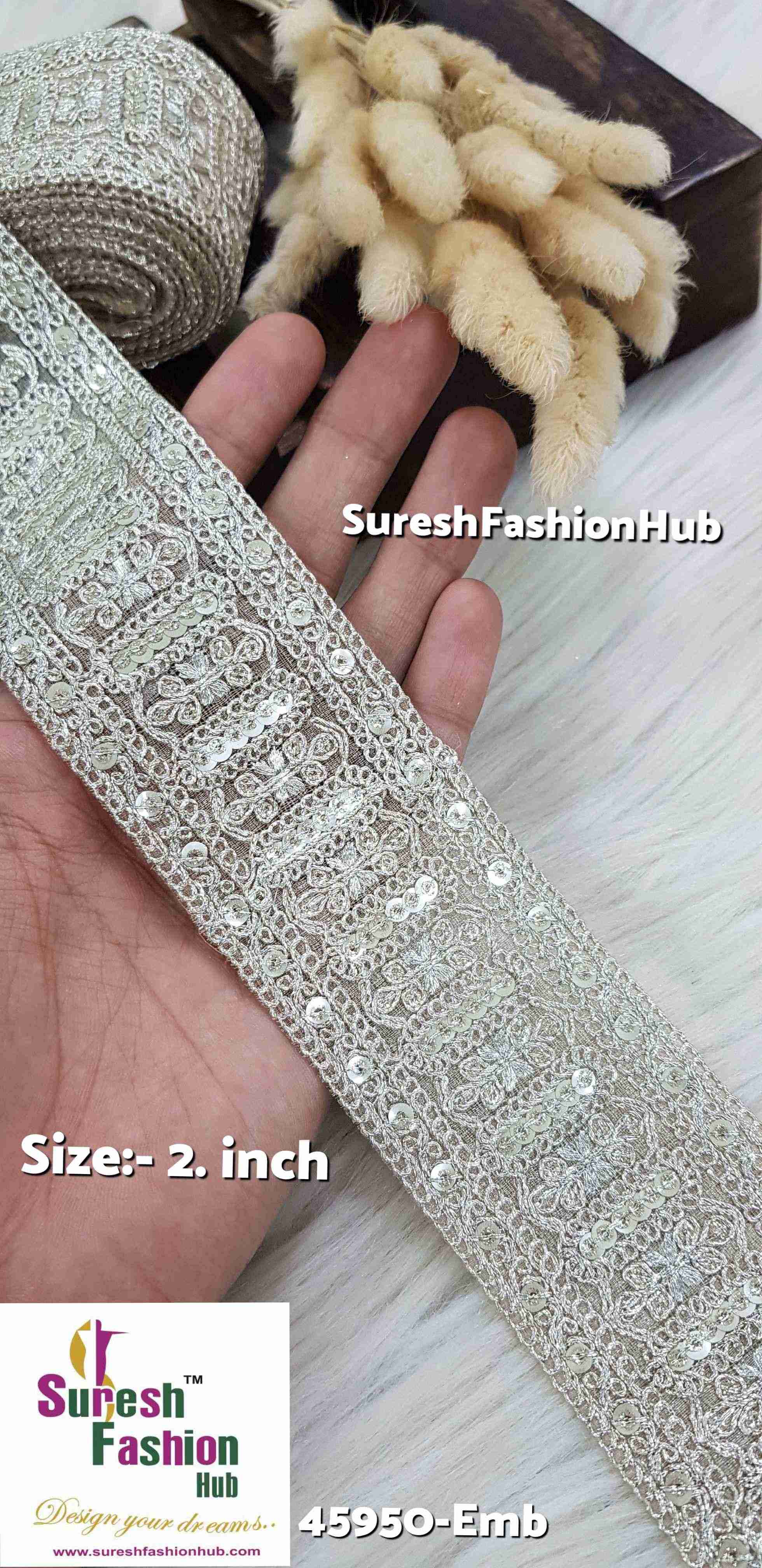 Glittering Water Border Lace
