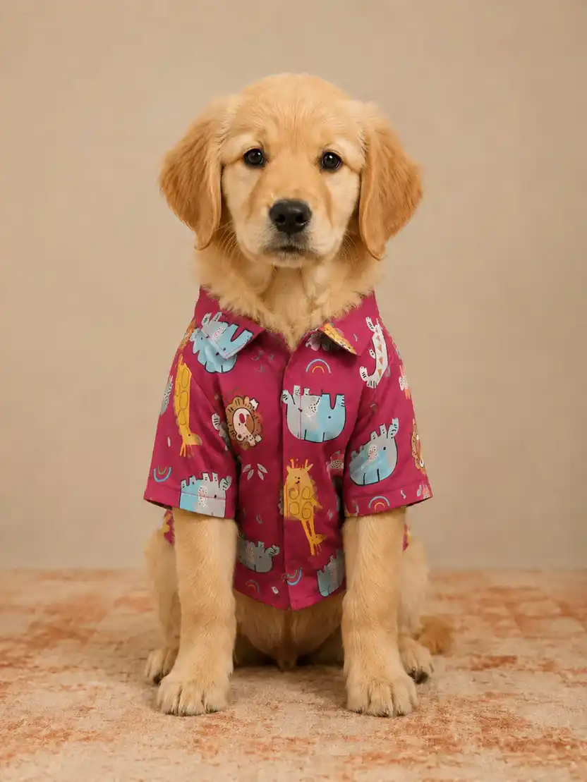 Pawsh Pet Animal Print Summer Shirt Dogs & Cats
