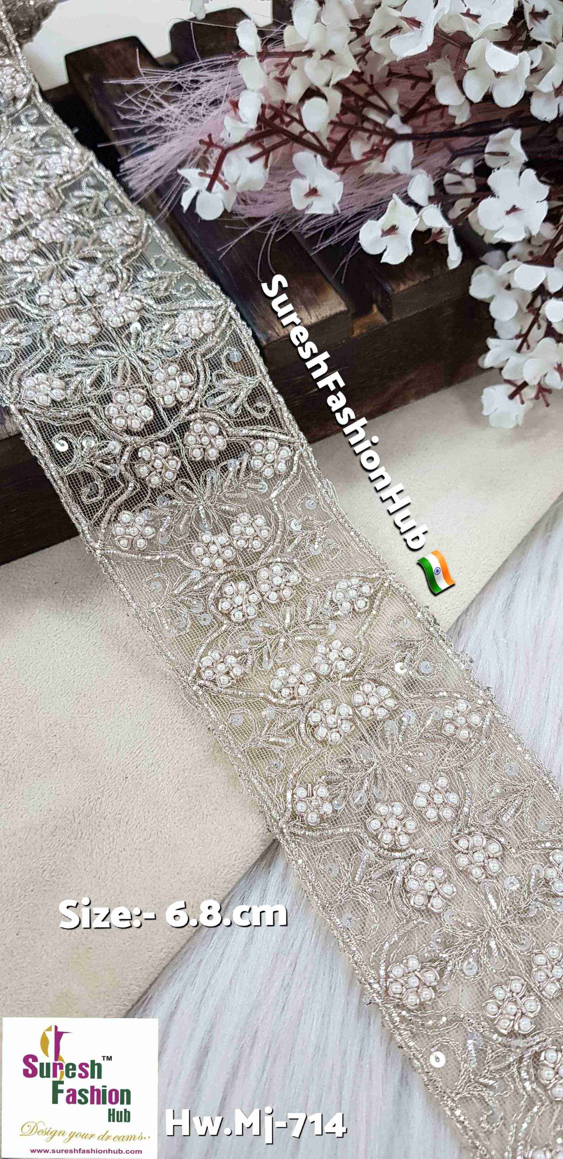 Floral Elegance Water Zardosi Lace