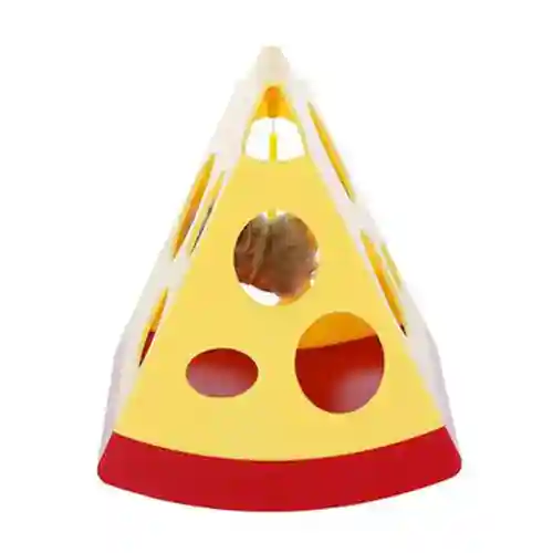 Barkbutler Fofos Mouse In Cheese Interactive Toy for Cats (Yellow/Red)