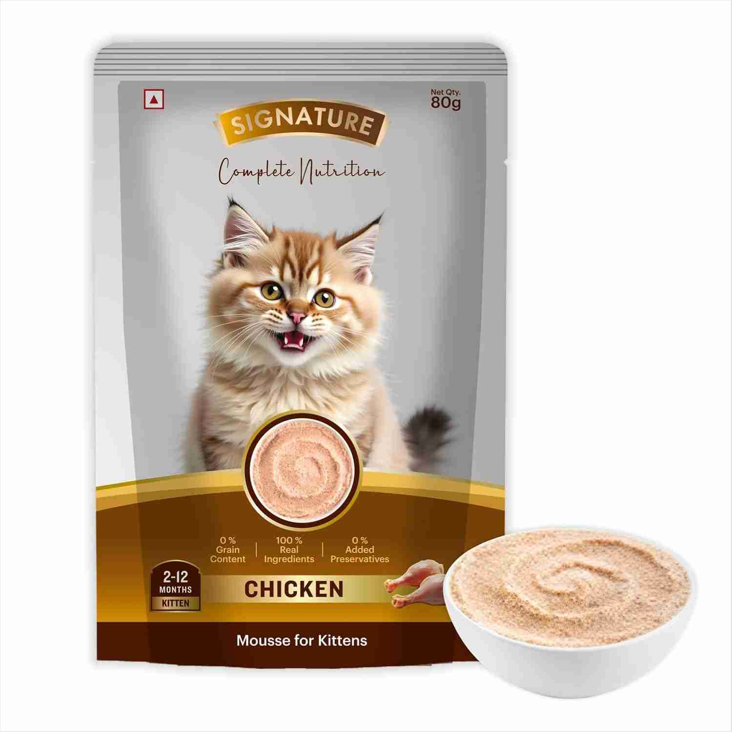 Signature Chicken Mousse Kitten Cat Wet Food, 80g