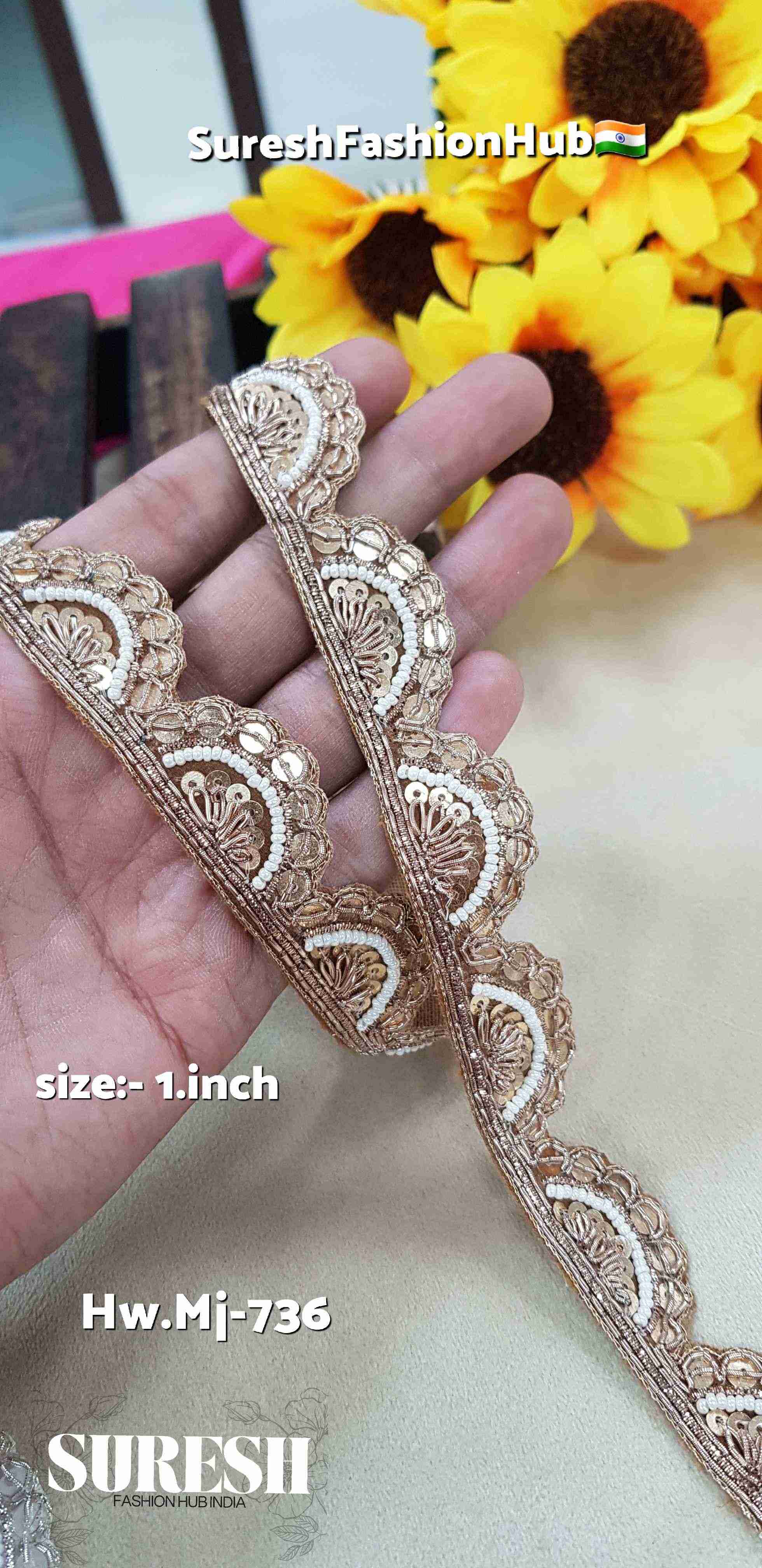 One-Side Scalloped Cutwork Lace
