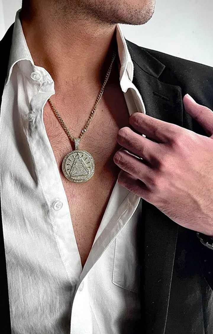 Unisex Gold Eye Of God Pendant