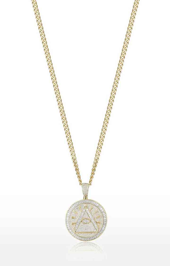 Unisex Gold Eye Of God Pendant