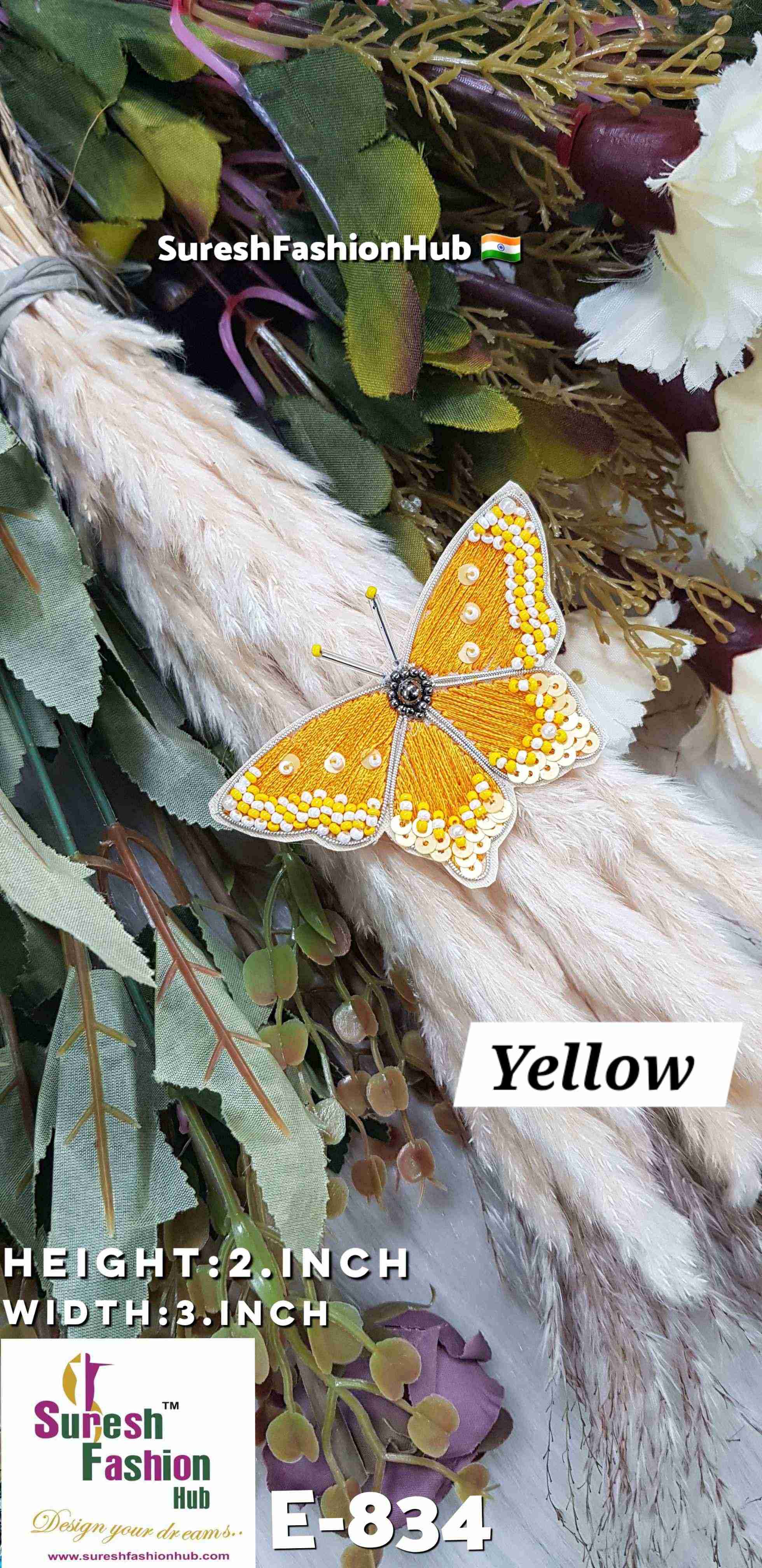 Enchanted Elegance Butterfly Patch - Yellow