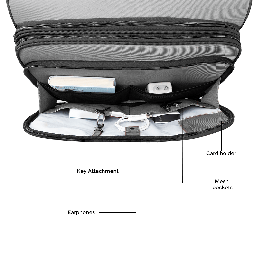 Assembly | Overnighter Trolley and Laptop Backpack - Grey 2