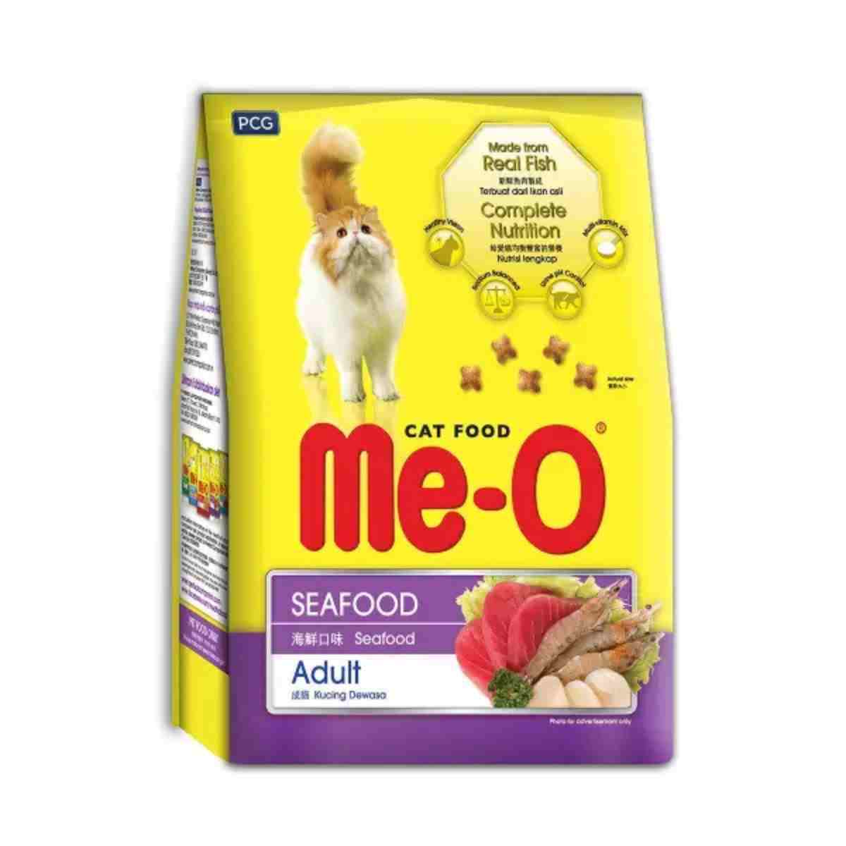 Me O Seafood Adult Cat Dry Food - 7 Kg + Treat