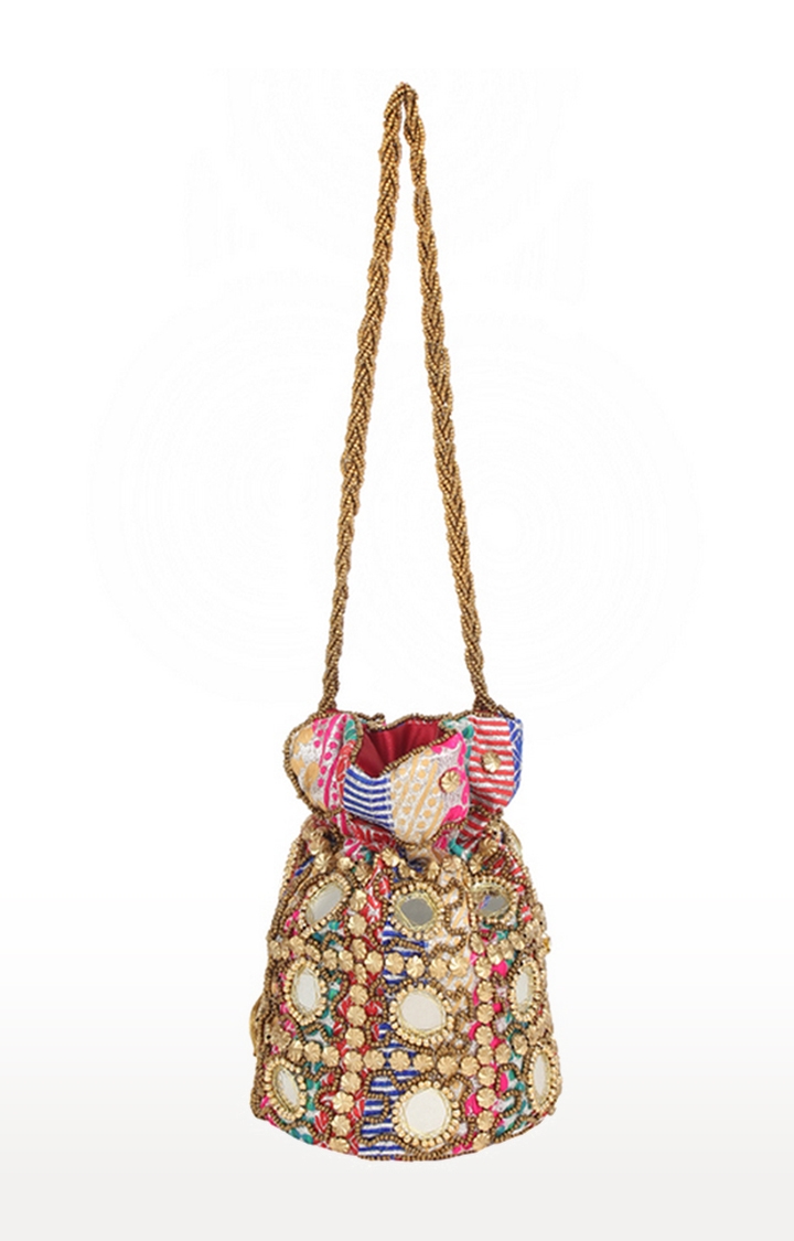 Aliado | Envie Embellished Multi Coloured Potli Bag  2