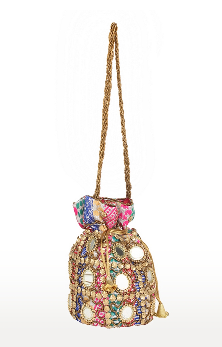Aliado | Envie Embellished Multi Coloured Potli Bag  1
