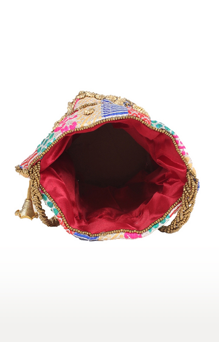 Aliado | Envie Embellished Multi Coloured Potli Bag  3