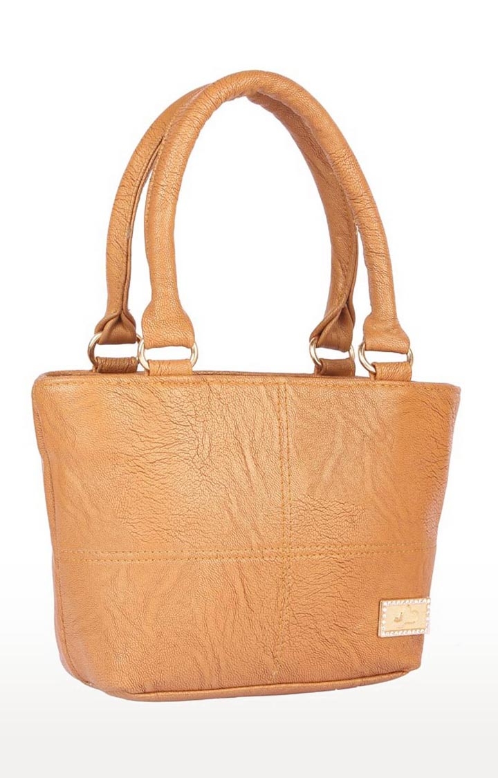 Aliado | Aliado Faux Leather Brown Coloured Zipper Closure Handbag  2