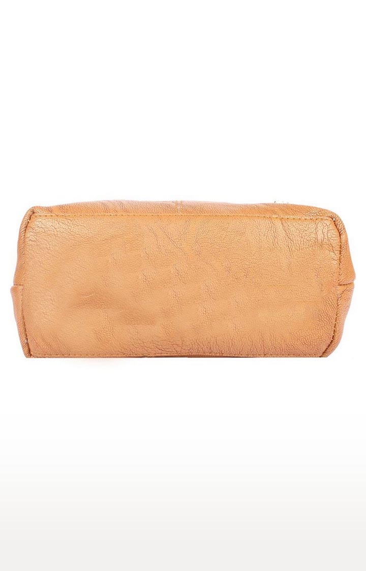 Aliado | Aliado Faux Leather Brown Coloured Zipper Closure Handbag  3