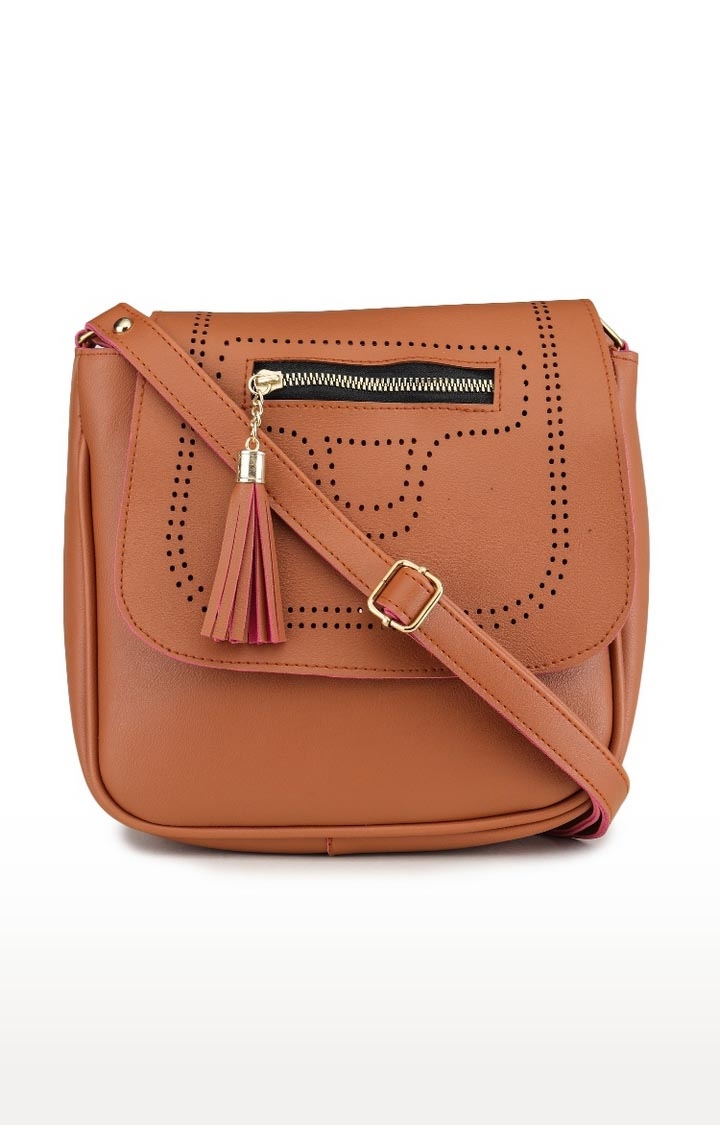 Aliado | Aliado Polyester Brown Colour Sling Bag For Women (P33V1017) 0