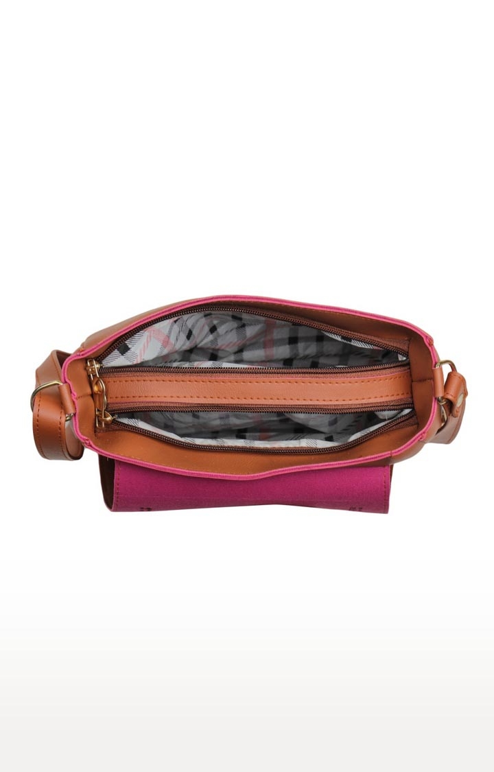 Aliado | Aliado Polyester Brown Colour Sling Bag For Women (P33V1017) 4