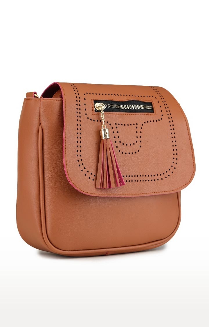Aliado | Aliado Polyester Brown Colour Sling Bag For Women (P33V1017) 2