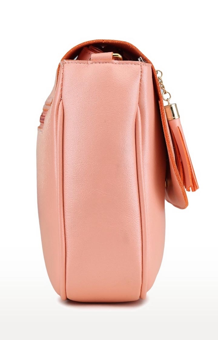 Aliado | Aliado Polyester Peach Colour Sling Bag For Women (P34V1017) 3