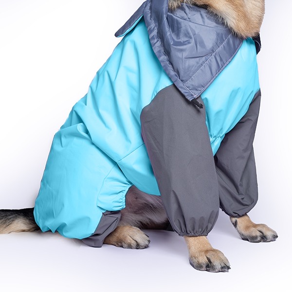 Ezra Full Sleeves Raincoat - Blue