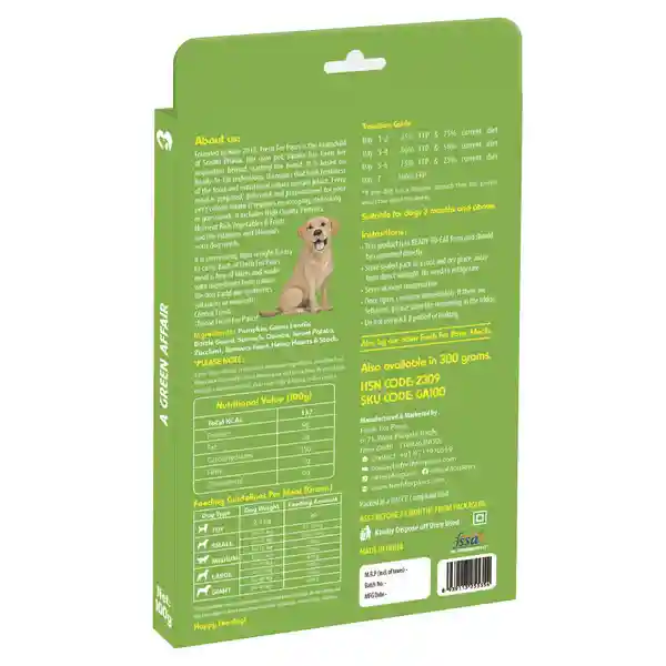 Fresh For Paws A Green Affair For Dogs 100g