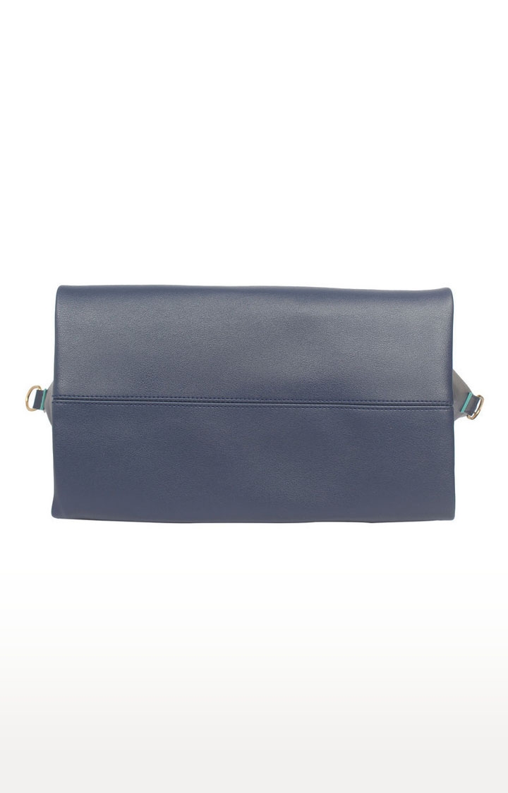Aliado | Aliado Blue Artificial Leather Zipper Closure Handbag 3