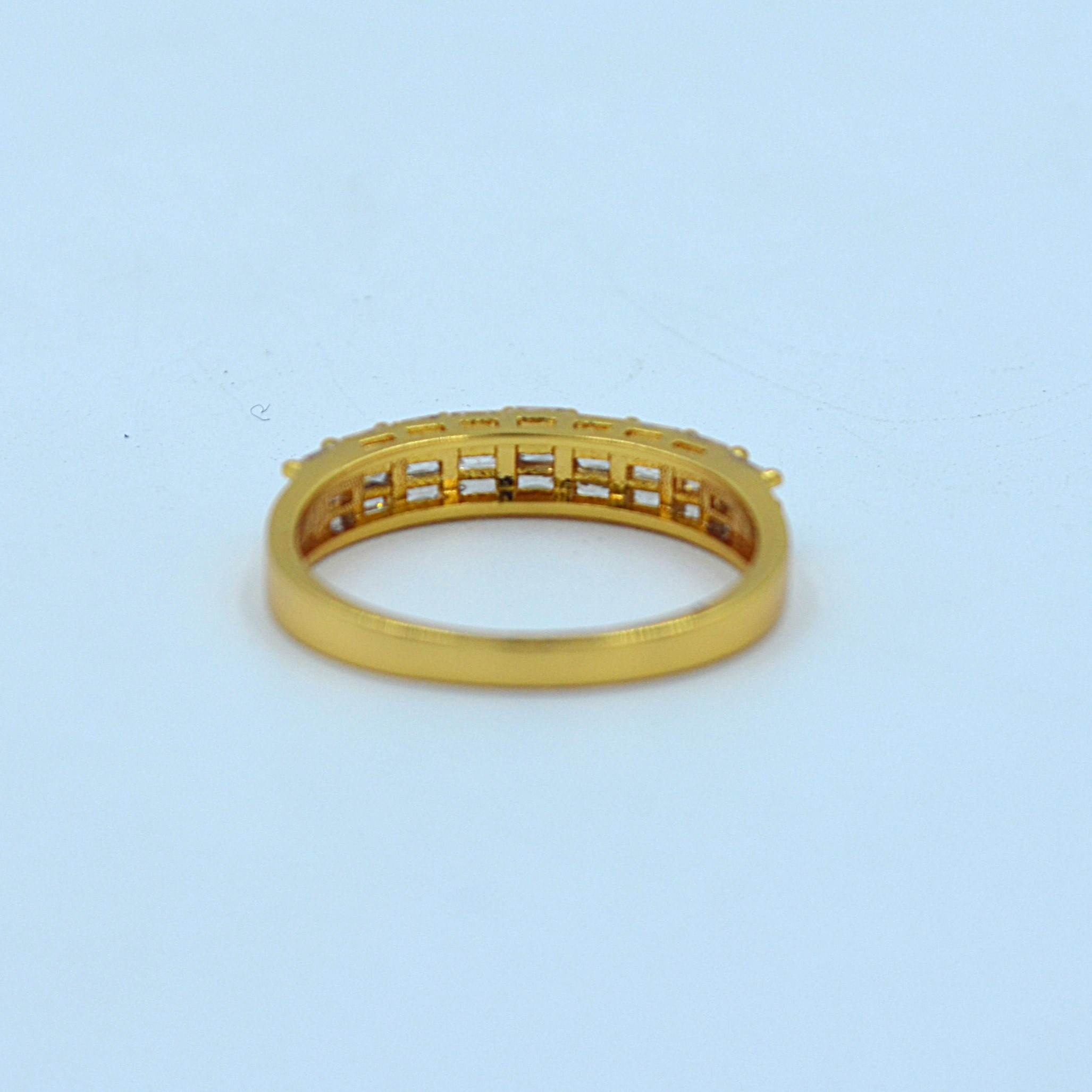 The Nila Gold plated Crystal Studded Ring