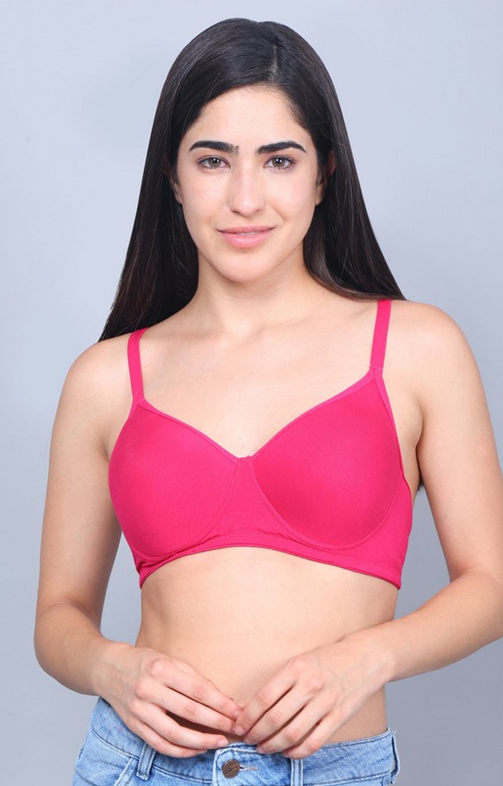 Women's Pink Moulded Bra