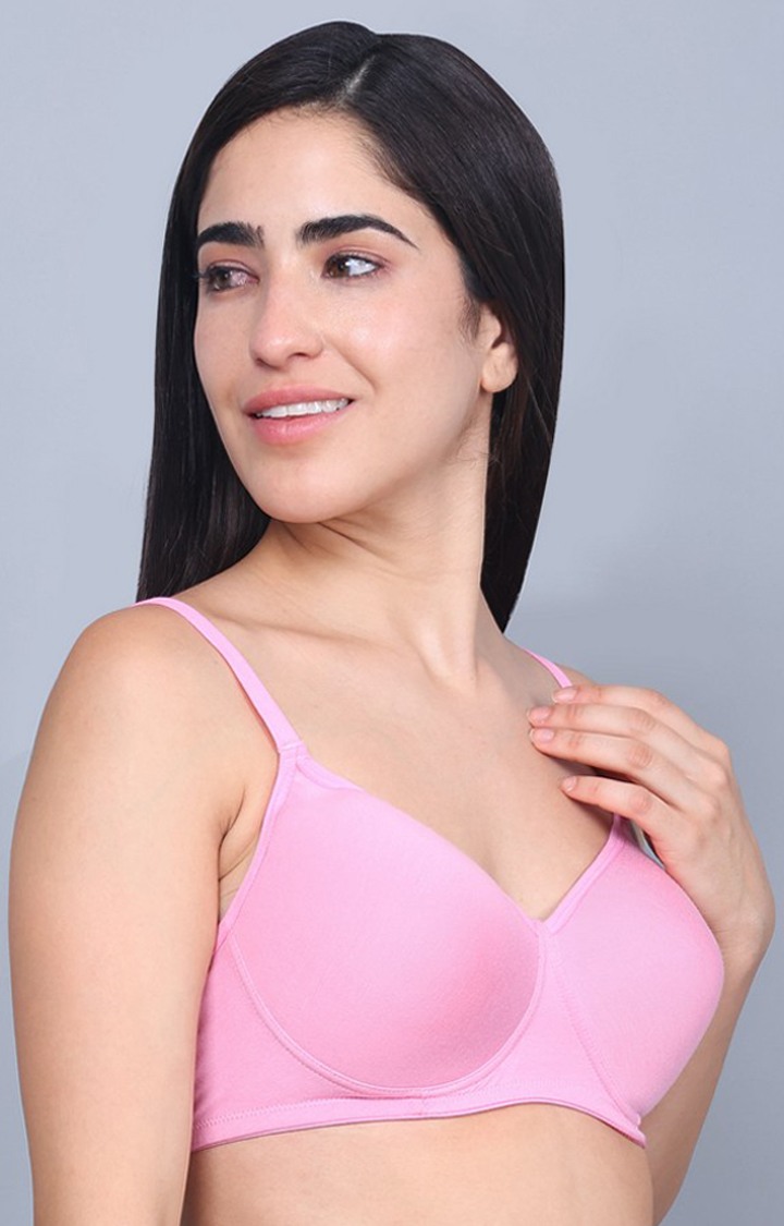 Women's Baby Pink Moulded Bra