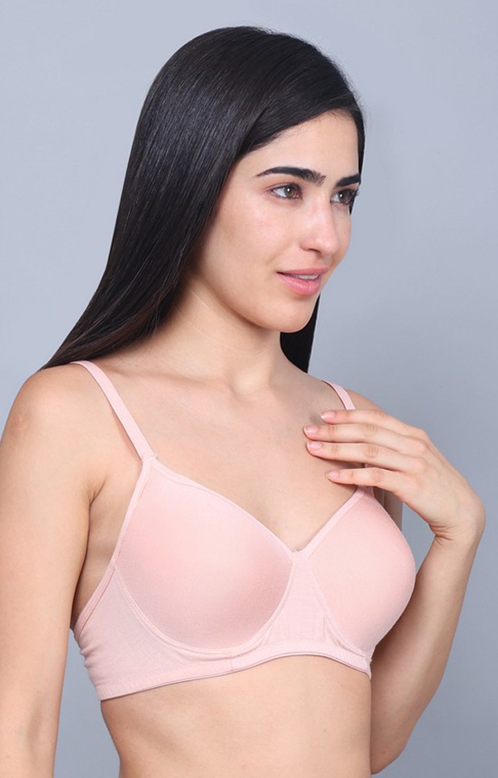 Women's  Peach Moulded Bra