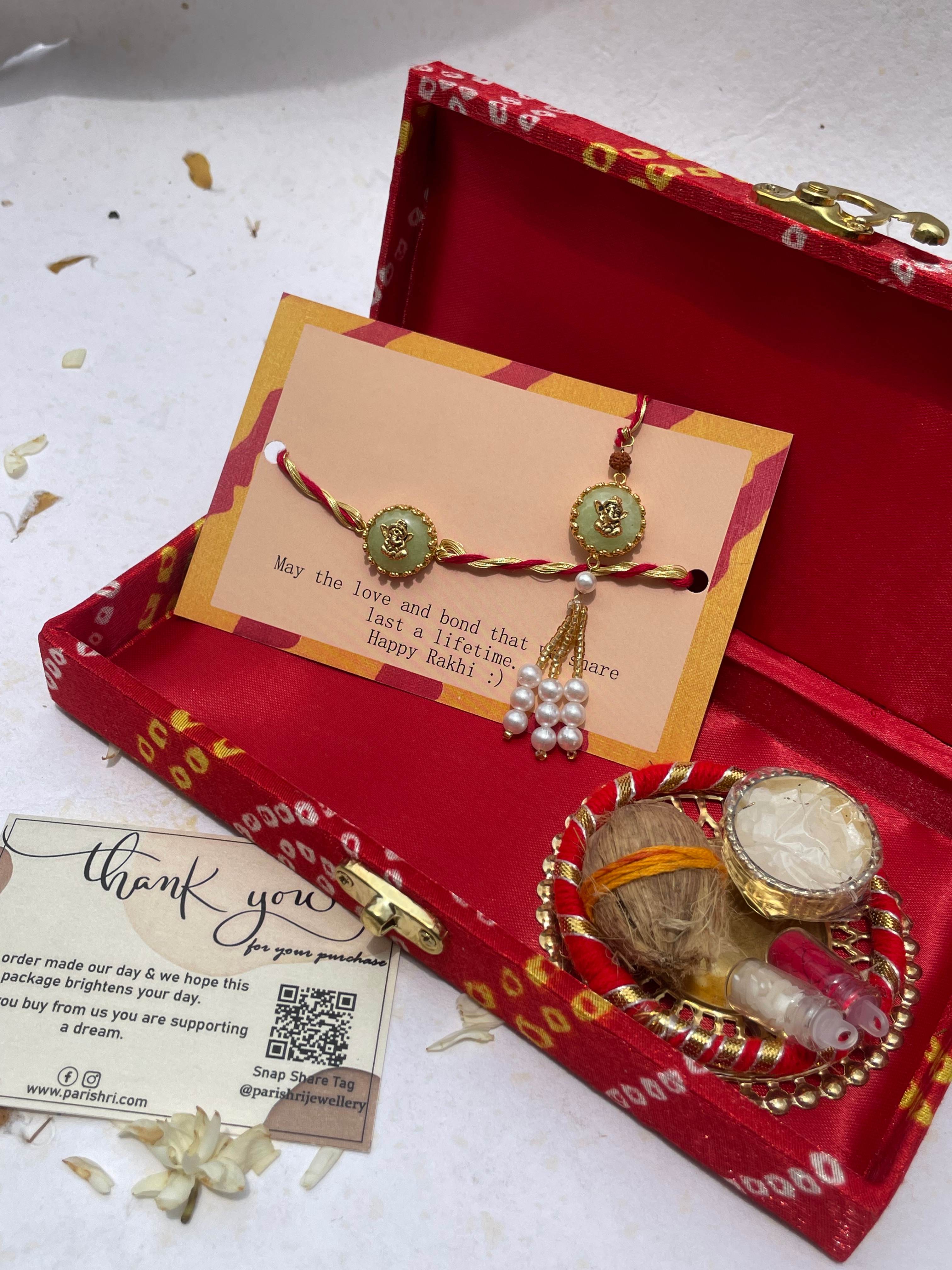 Pair Of Baal Ganesha Rakhi & Lumba