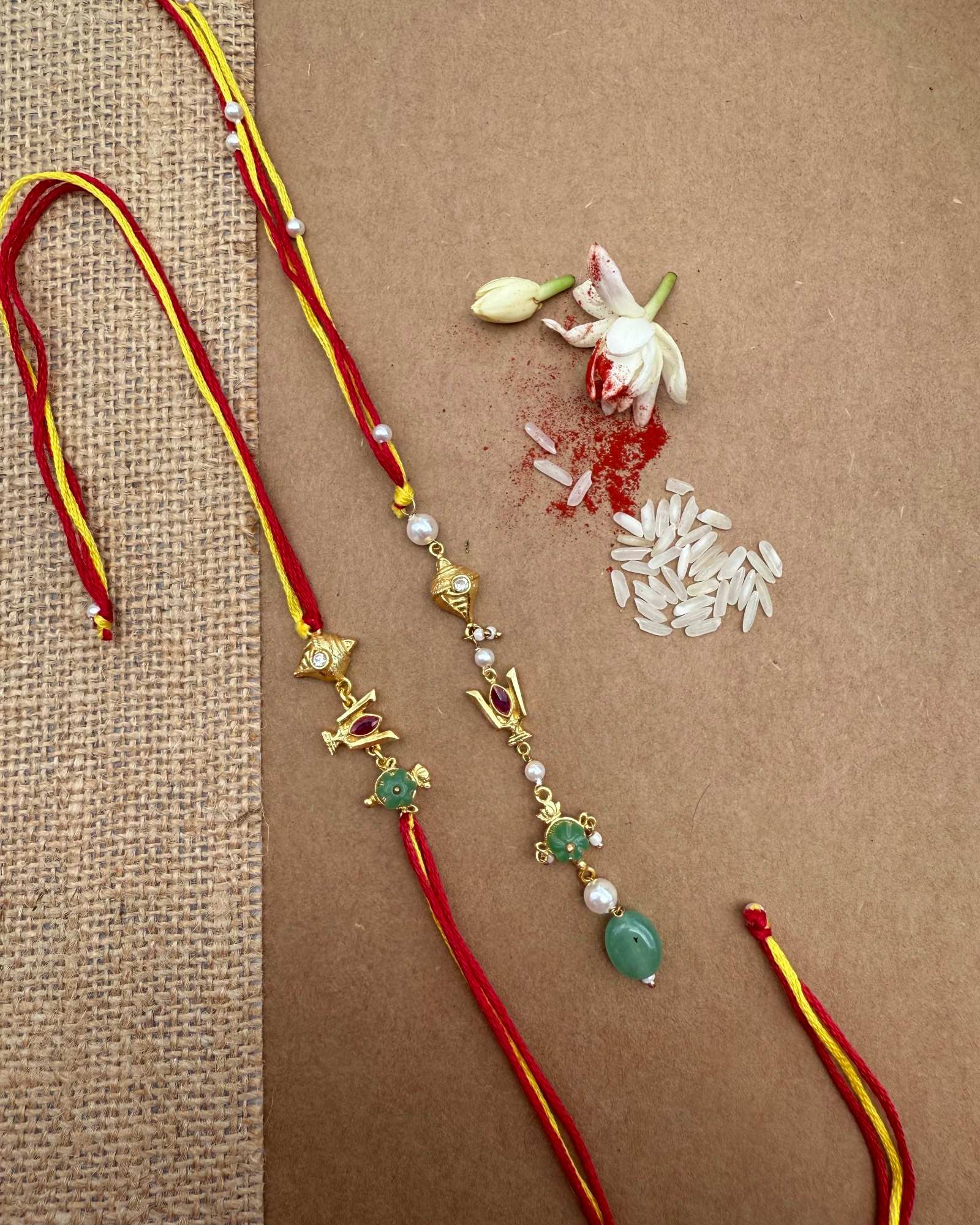 Pair Of Vaishnav Tilak Rakhi Lumba