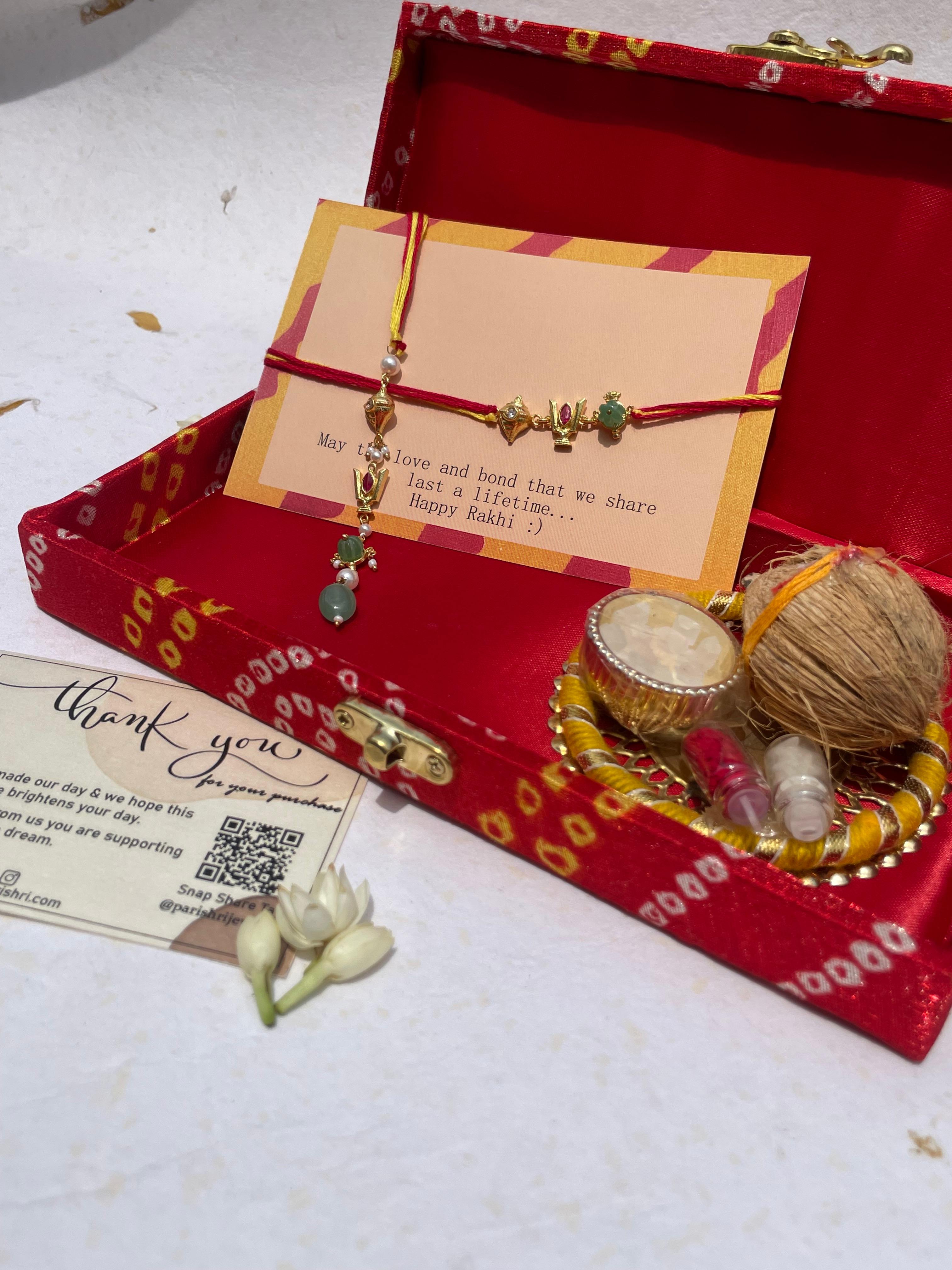 Pair Of Vaishnav Tilak Rakhi Lumba